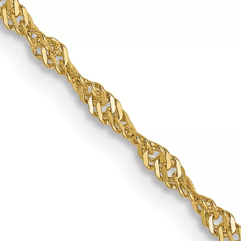 1.3mm 10K Yellow Gold Singapore Chain