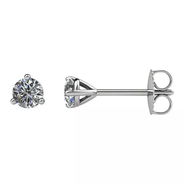 1 /4 CTW Diamond Friction Post Stud Earrings
