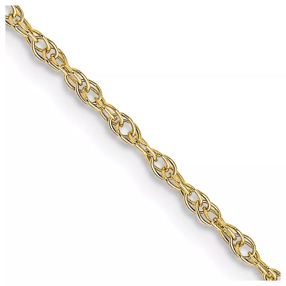 10k 1.35mm Carded Cable Rope Chain