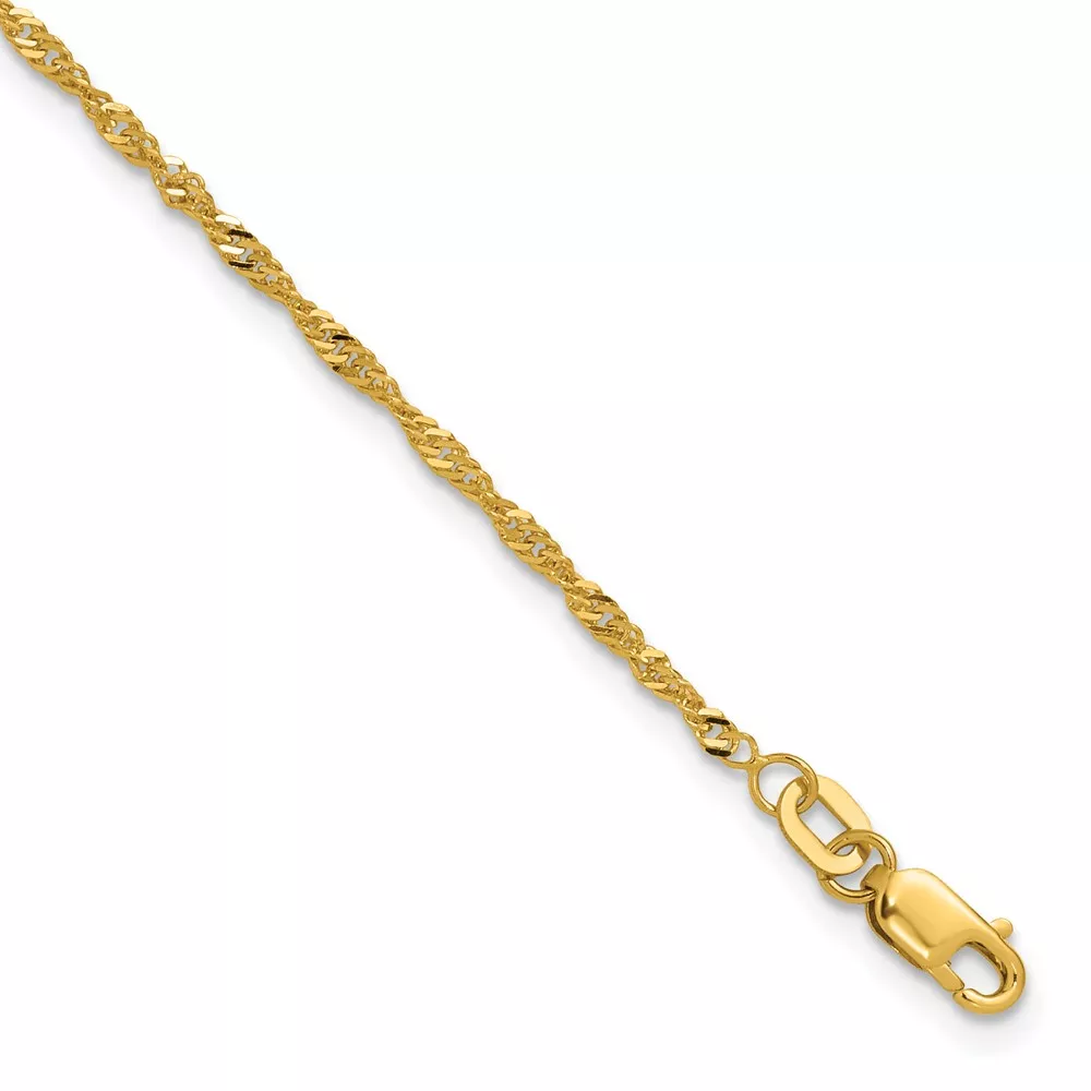 10k 1.7mm Singapore Chain