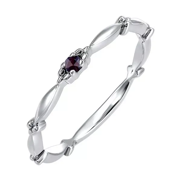 10Kt White Gold Syn Alexandrite 1/25Ctw Ring