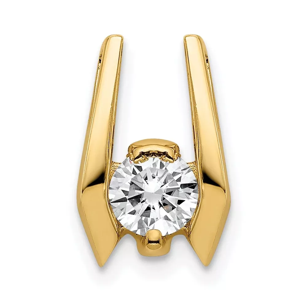 14k 4.75mm A Diamond Slide