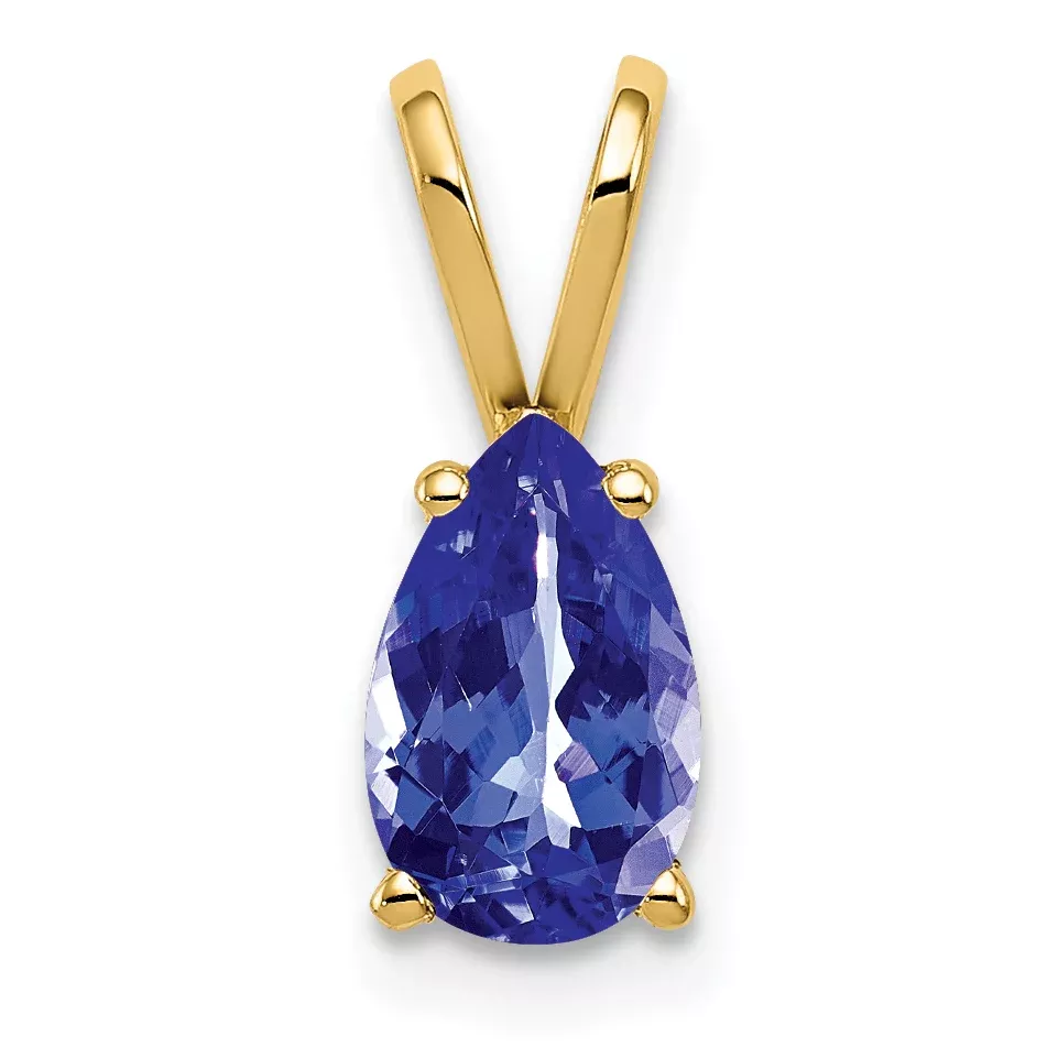 14K 8x5mm Pear Tanzanite pendant