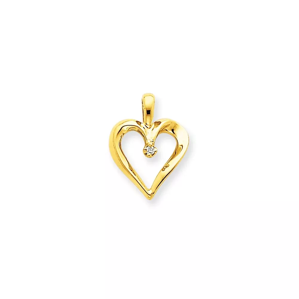 14k A Diamond Heart