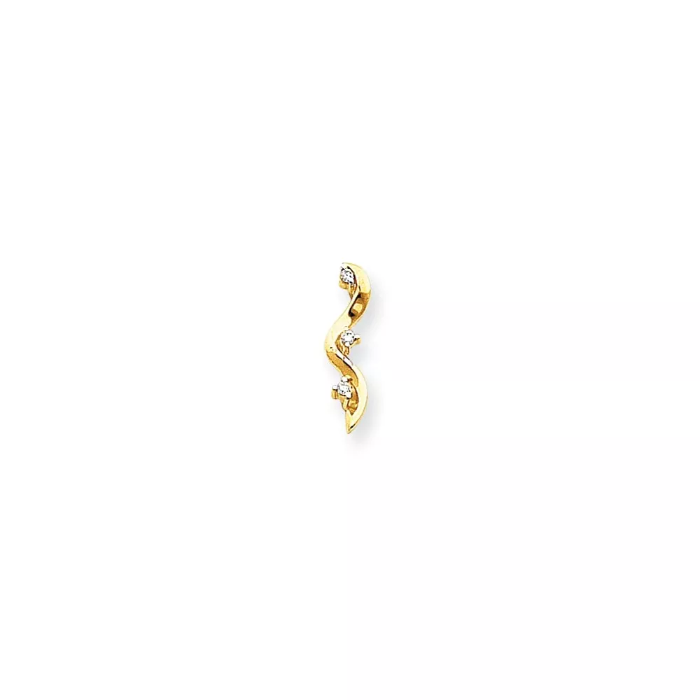 14k A Diamond three stone pendant