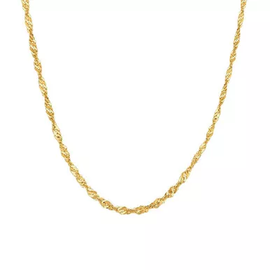 14k Gold 2mm Singapore Chain 16 Inches