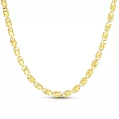14k Gold 5.3mm Marquis Link Chain 22 Inches