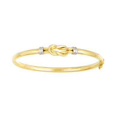 14k Gold Love Knot Bangle