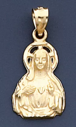 14k Gold23.66 mm High by 11.21 mm Wide Jesus Charm