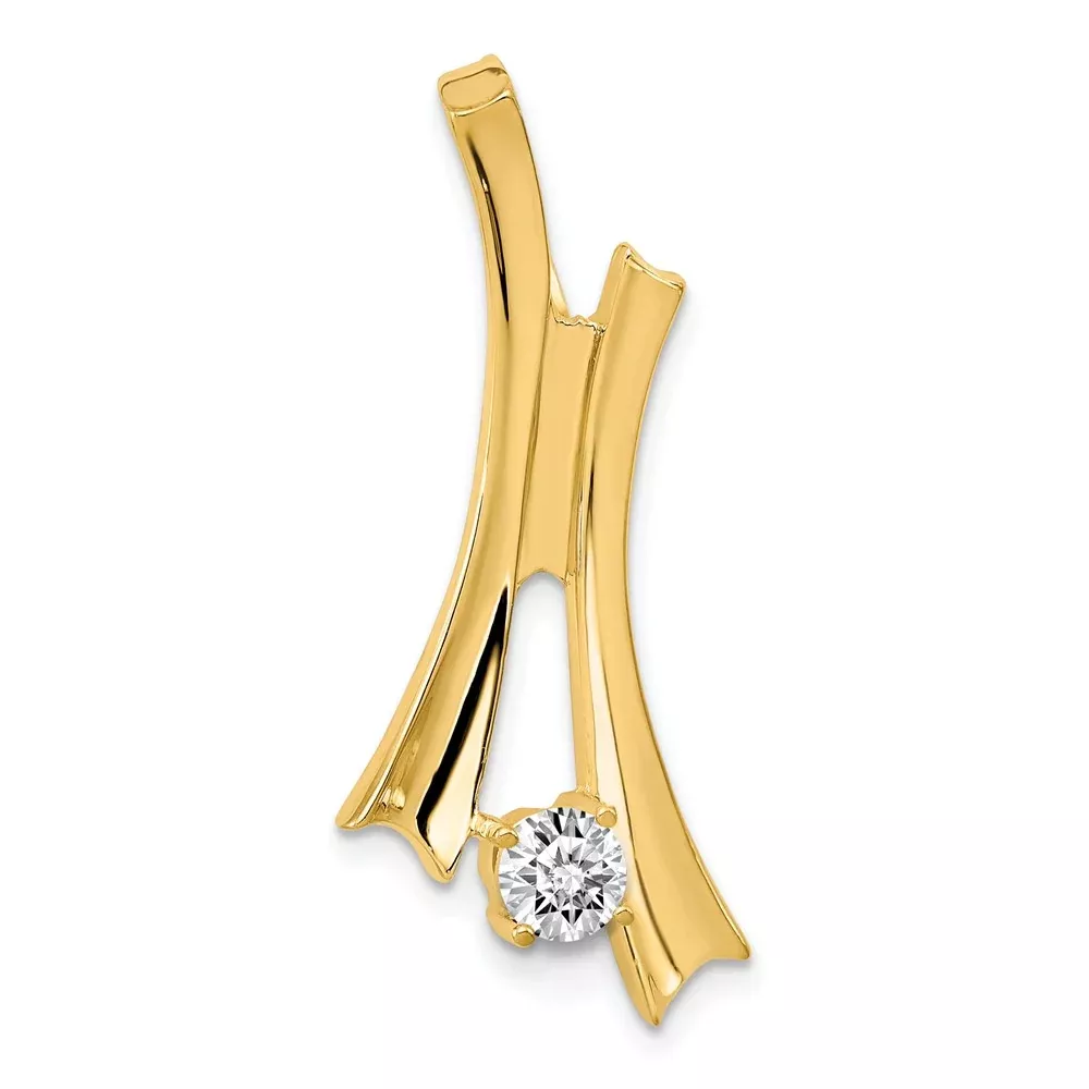 14k Holds 1 4mm StoneVS Diamond Slide