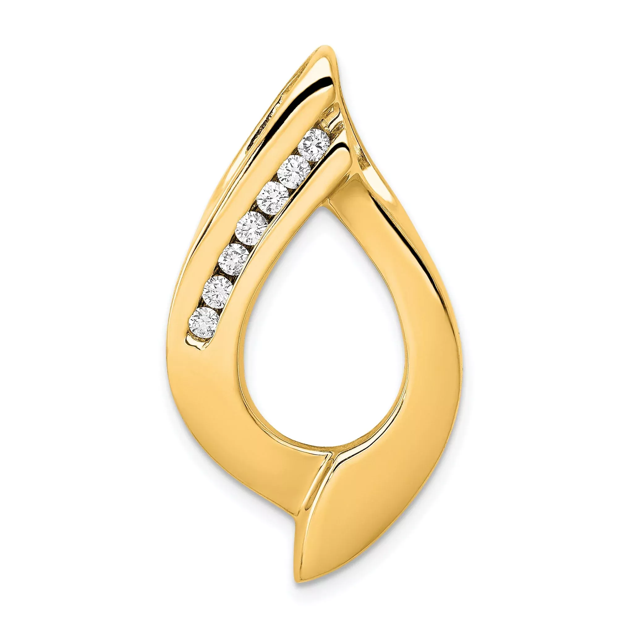14K Holds 7-1.9mm stones, AA Diamond Slide