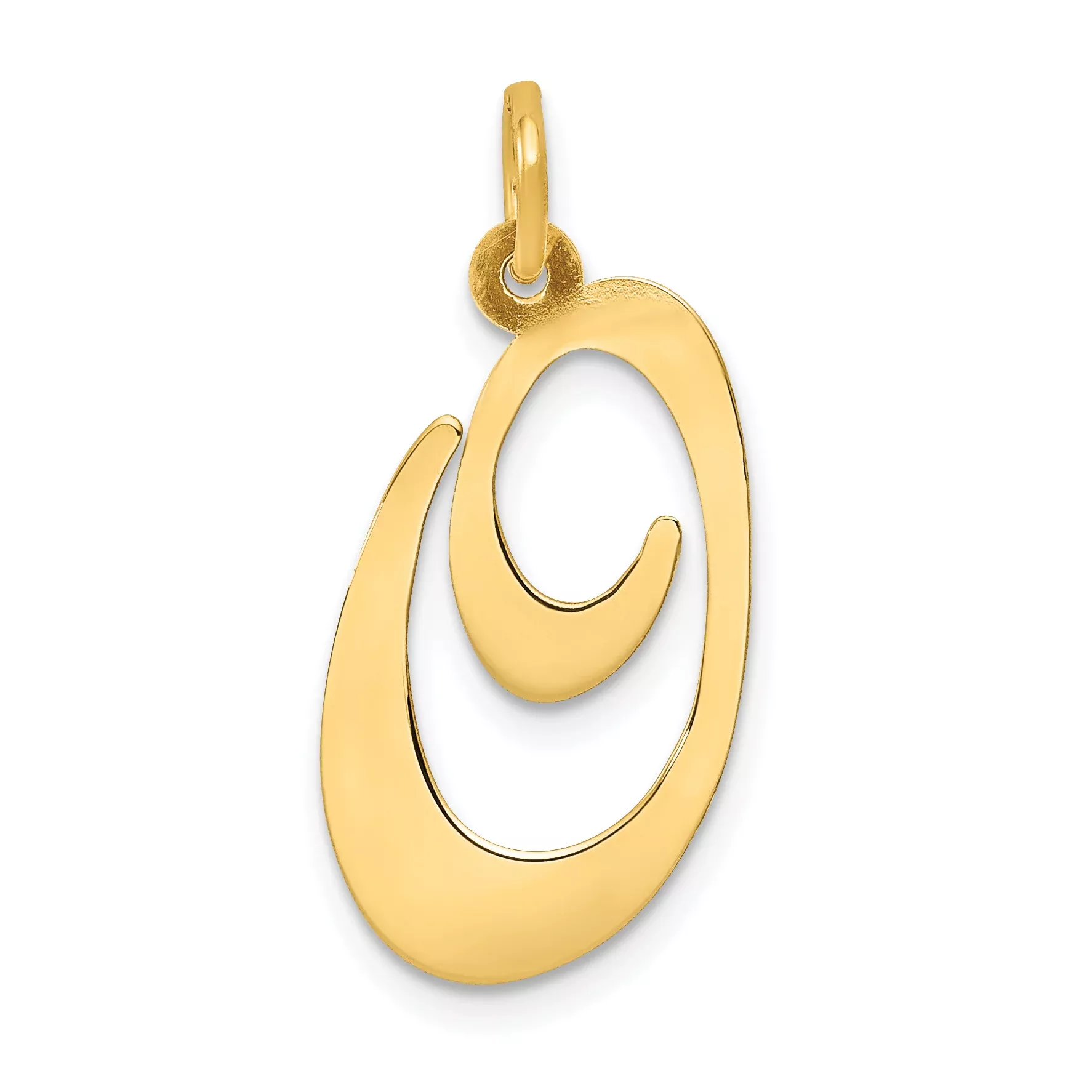 14K Large Fancy Script Initial O Charm