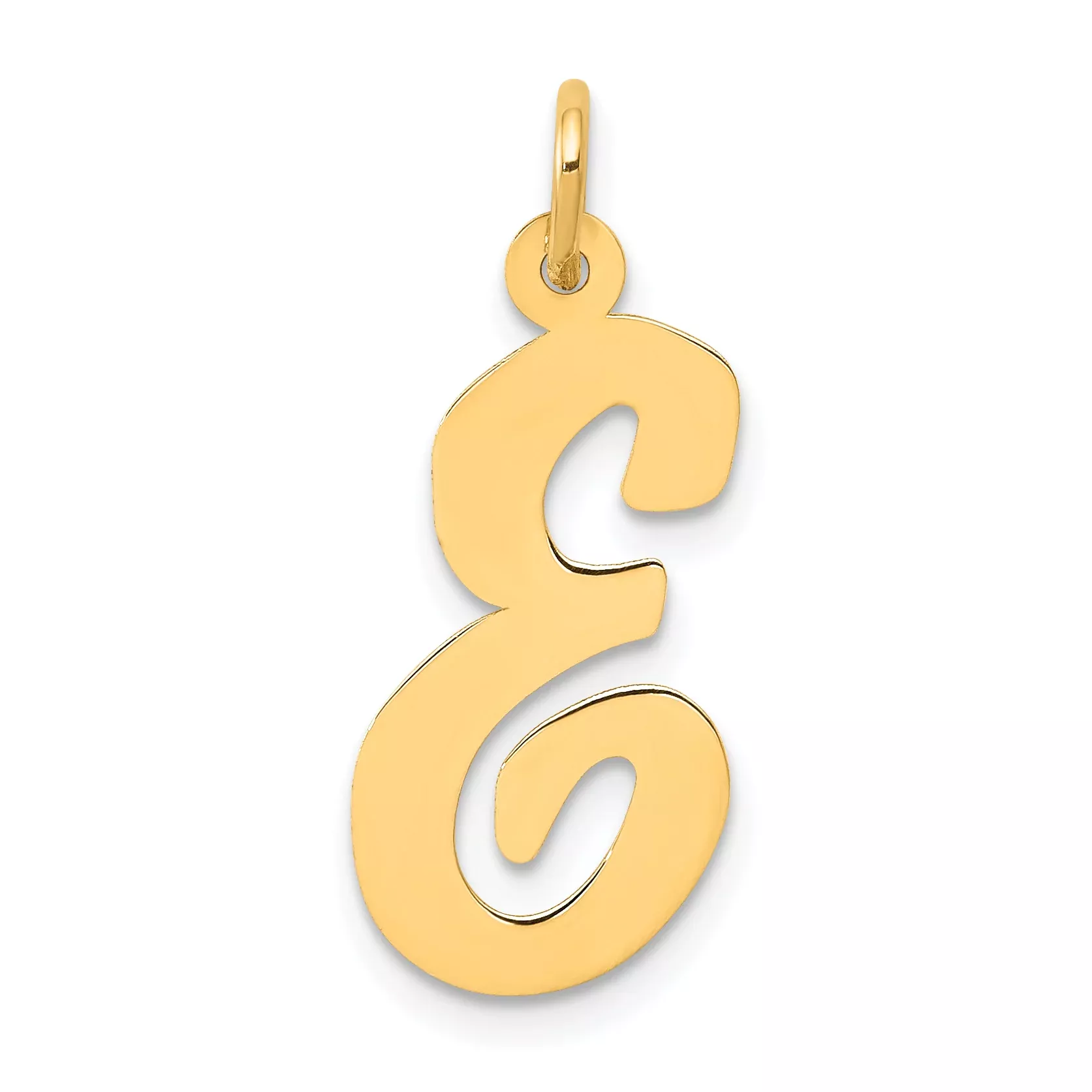 14K Large Script Initial E Charm