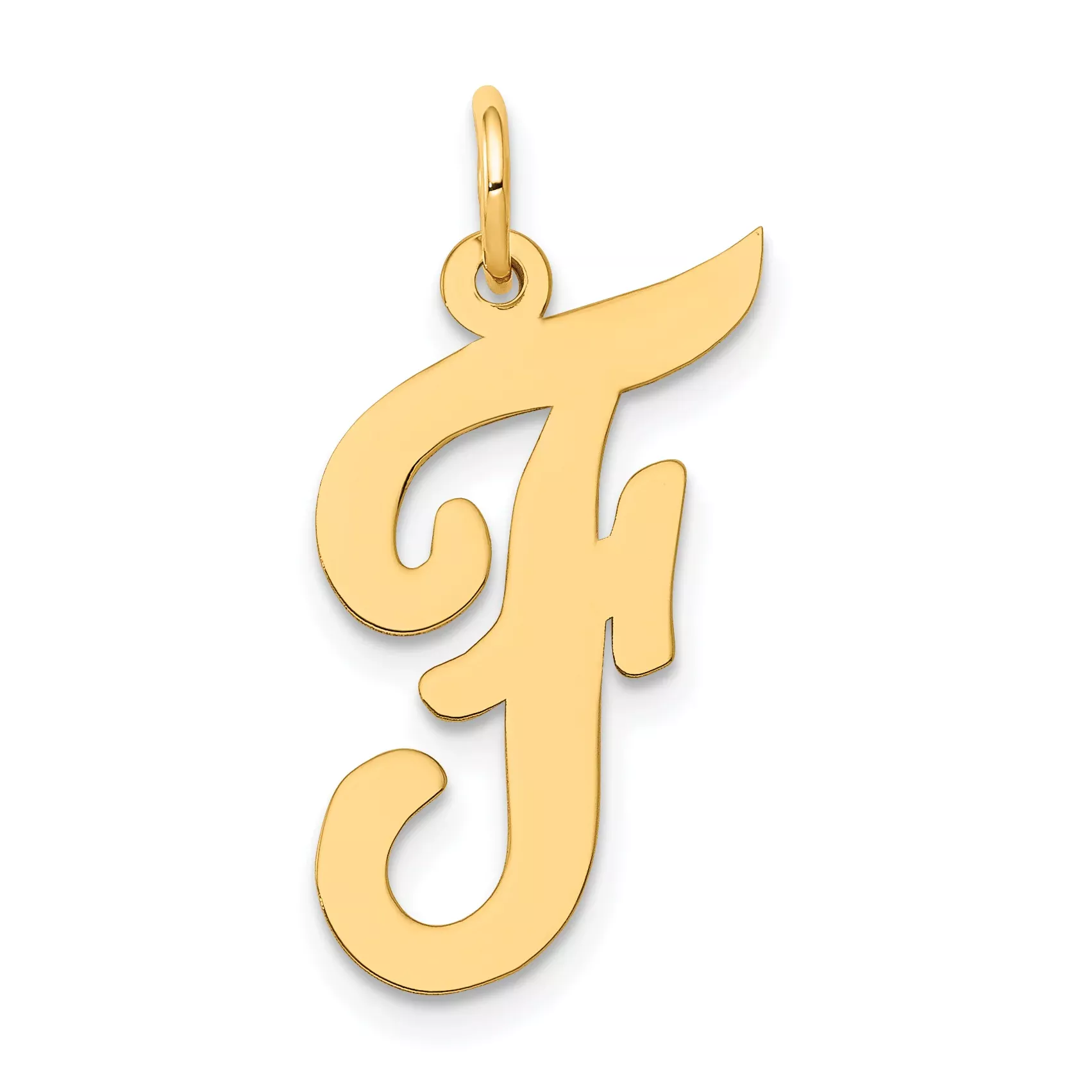 14K Large Script Initial F Charm
