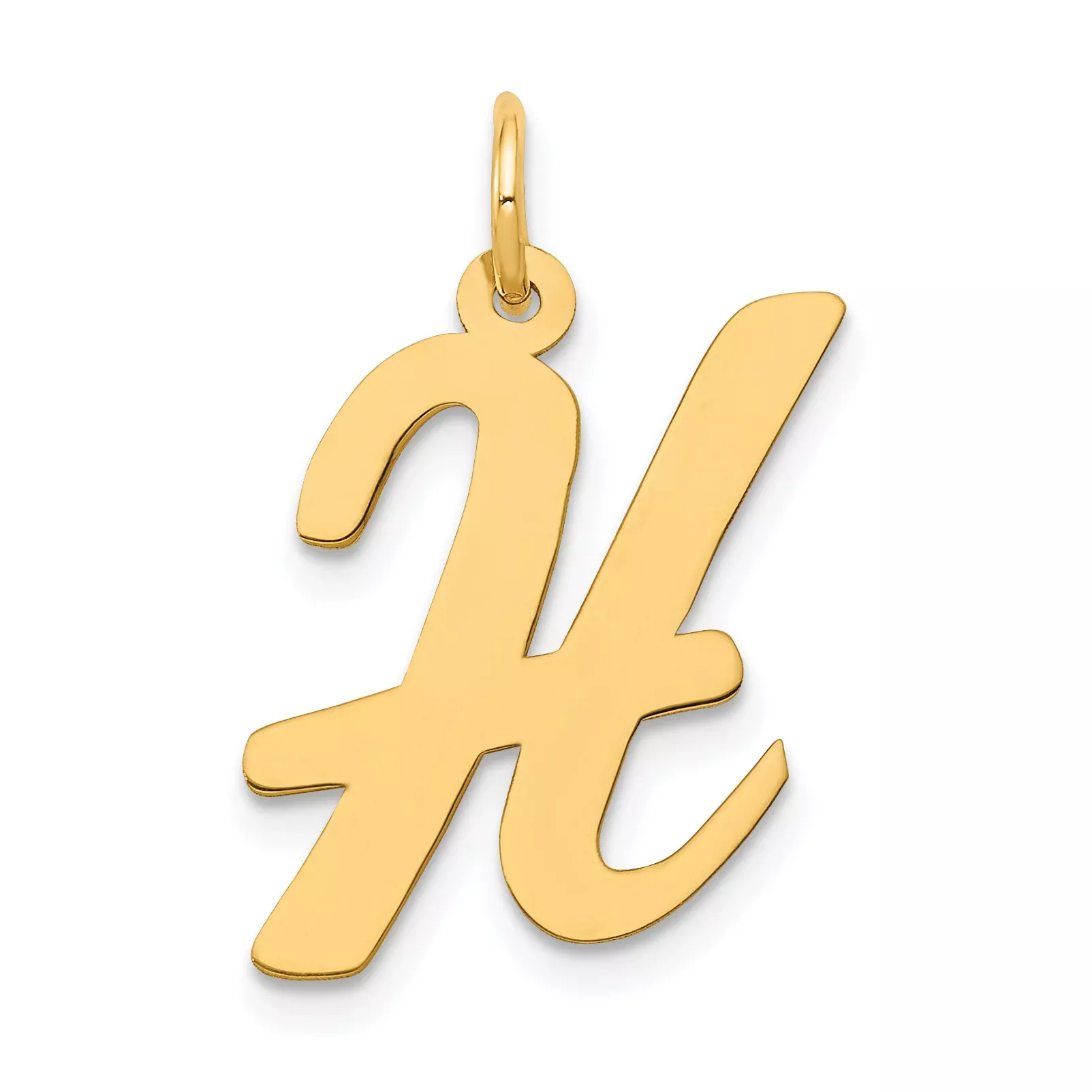 14K Large Script Initial H Charm