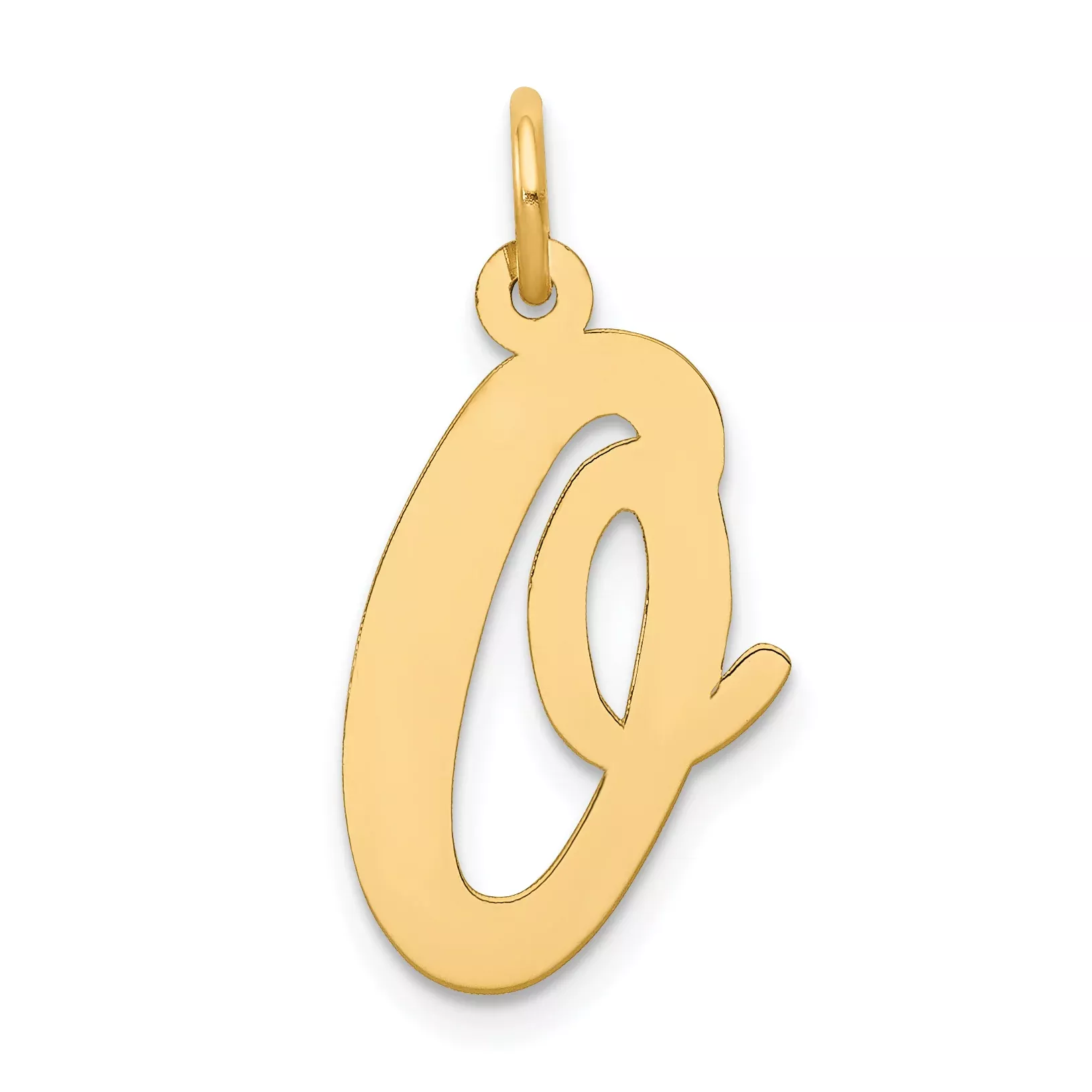 14K Large Script Initial O Charm