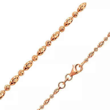 14k Rose Gold 2.0mm Typhoon Moon Cut Chain 30 Inches