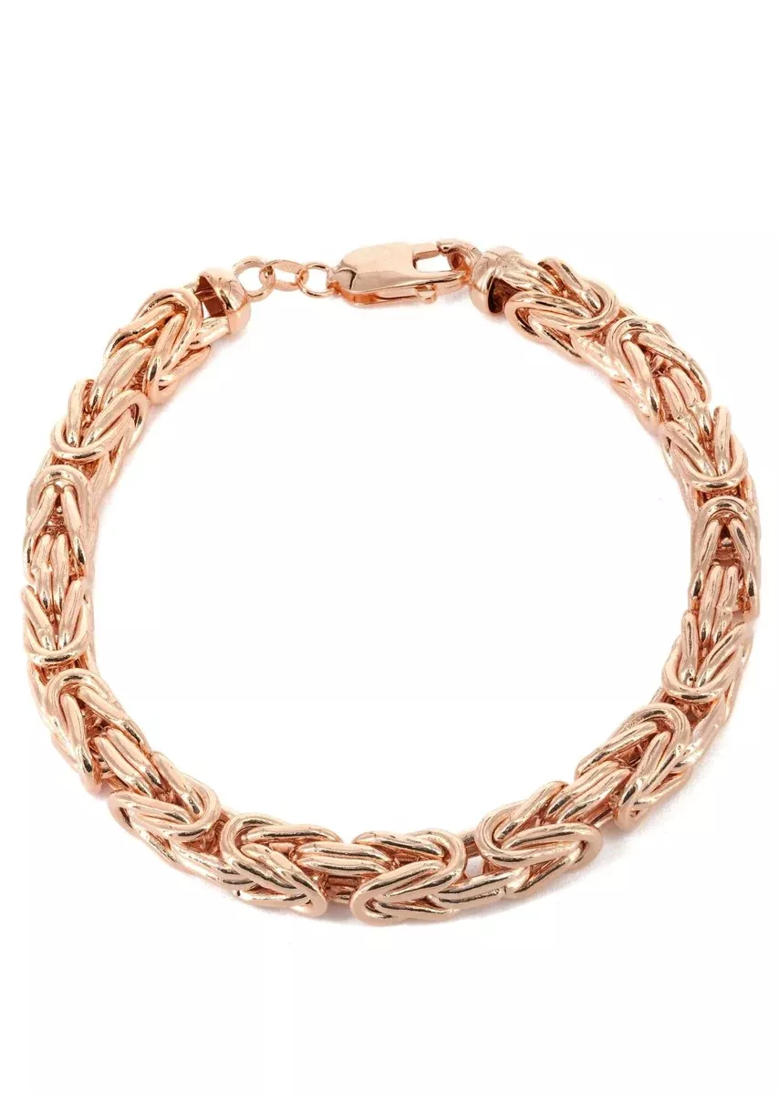 14K Rose Gold Bracelet Byzantine Women