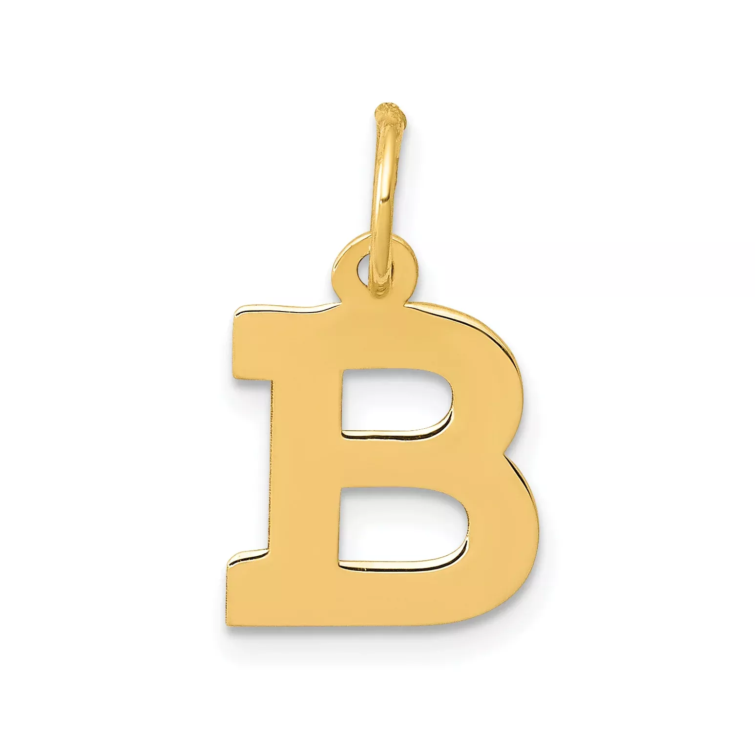 14K Small Block Letter B Initial Charm