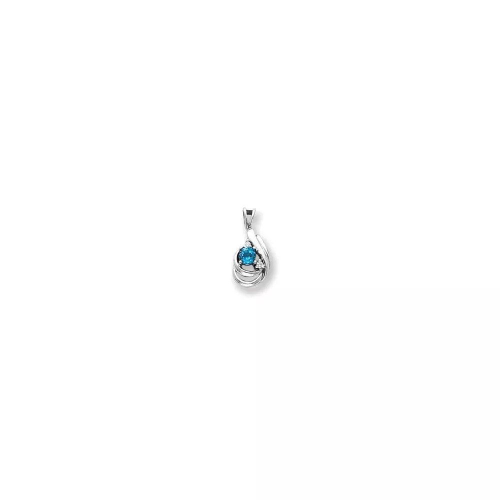 14k White Gold 4mm Emerald VS Real Diamond pendant