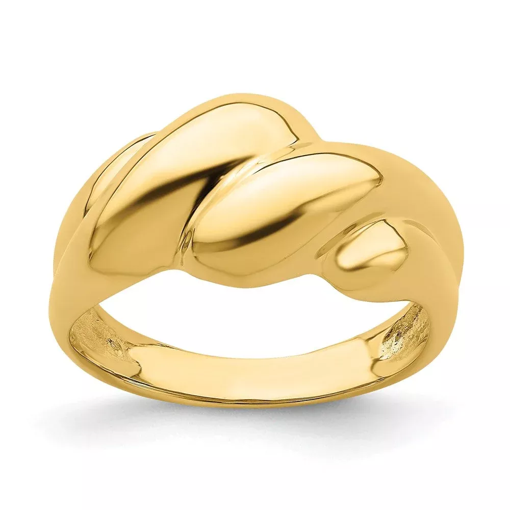 14K Yellow Gold Polished Fashion Dome Ring