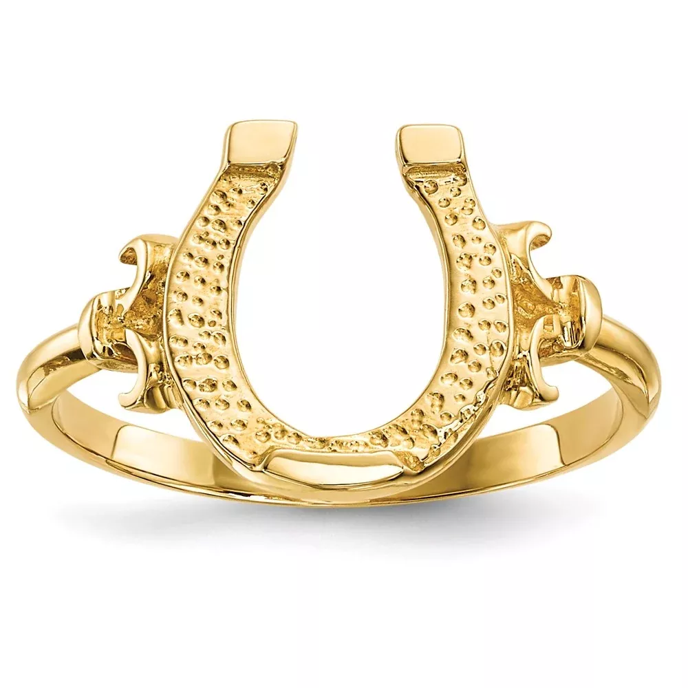 14K Yellow Gold Polished Horseshoe Ring
