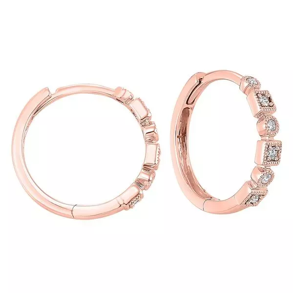 14Kt Rose Gold Diamond 1/8Ctw Earring