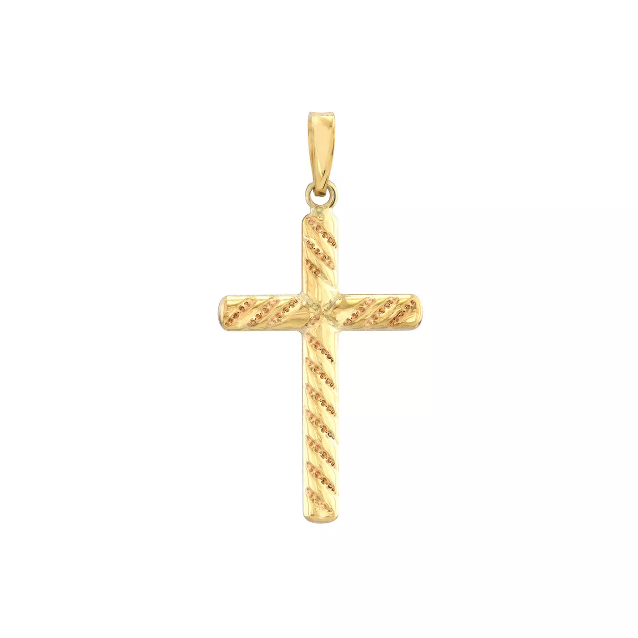 17mm Twisted Design Cross Pendant