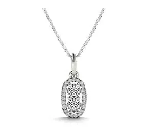 2 Stone Pendant 1.11 Carat Total Weight