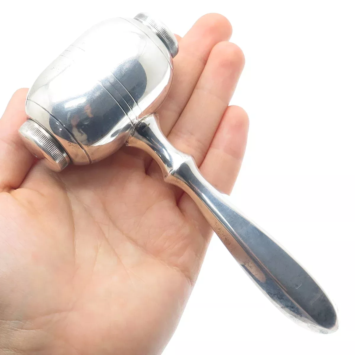925 Sterling Silver Antique Art Deco Gavel Salt & Pepper Shaker