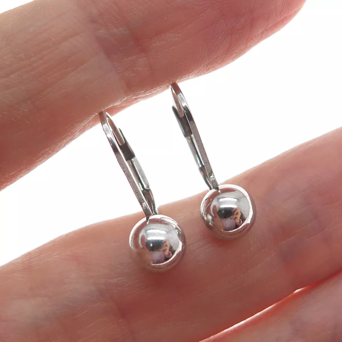 925 Sterling Silver Ball Drop Earrings