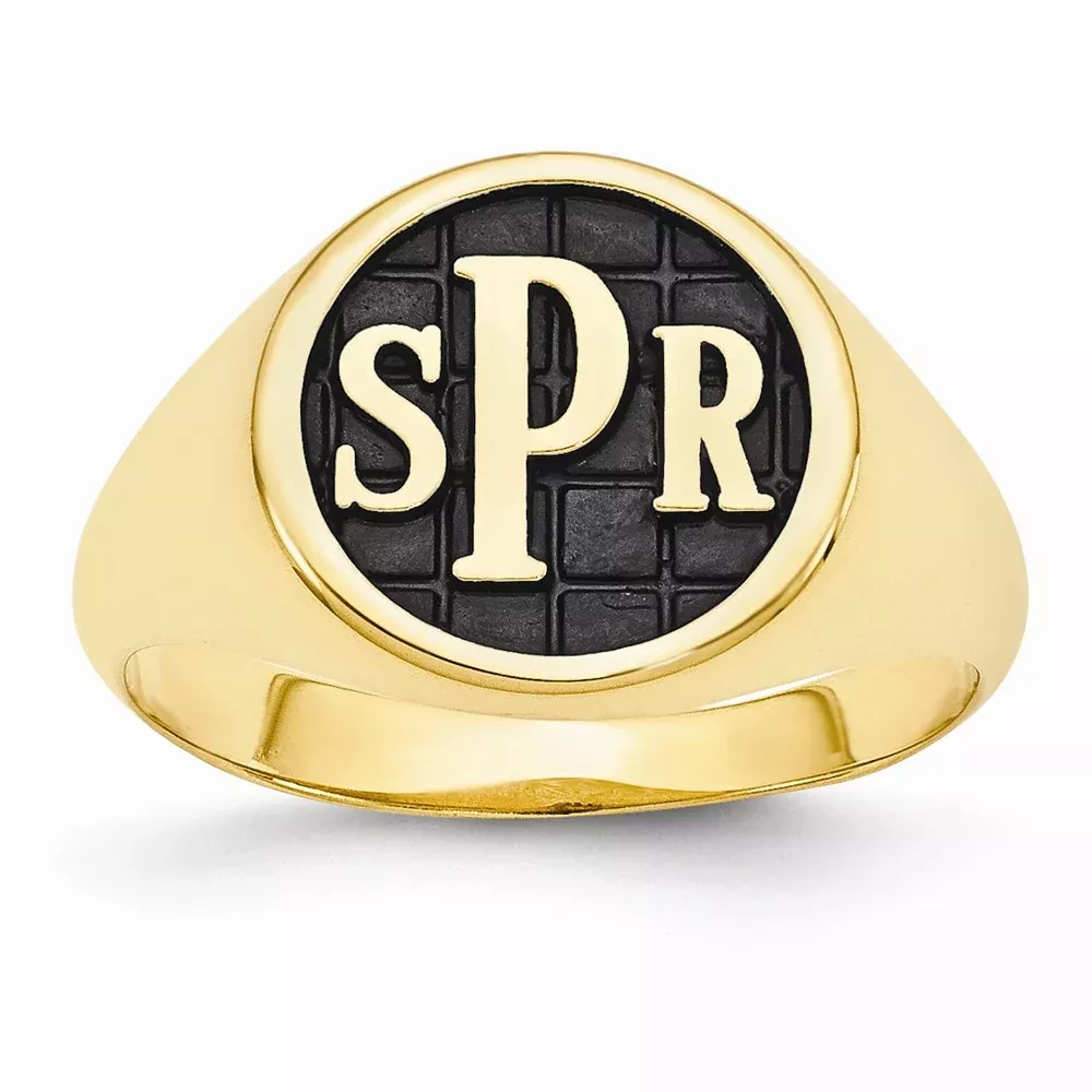 Antiqued 925 Sterling Silver Gold Signet Ring Sizeable Unisex