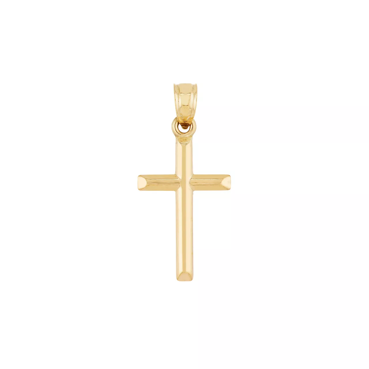 Basic High Polish Bar Cross Pendant