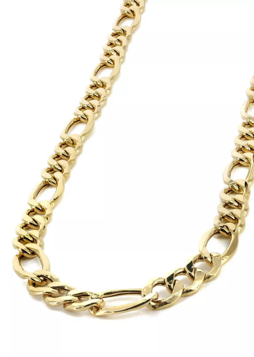 Gold Chain - Womens Solid Figaro Chain 10k Gold