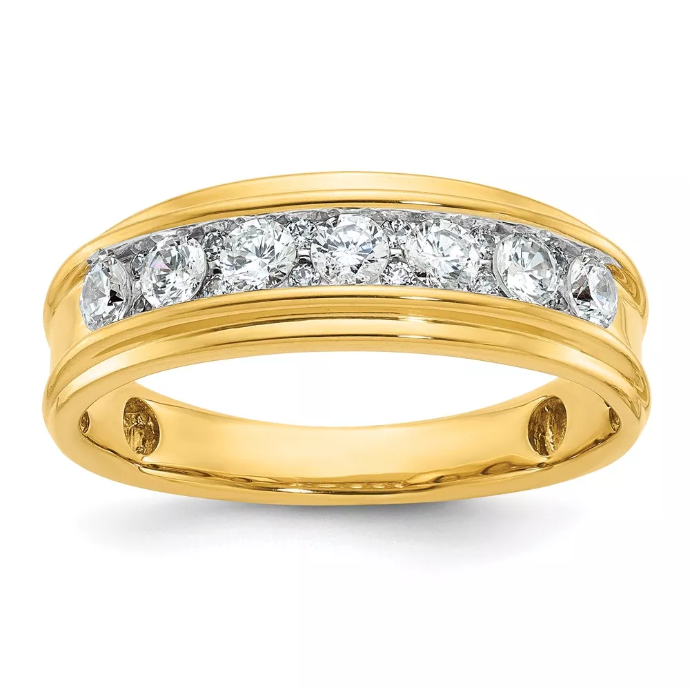 IBGoodman 14k Men’s Polished 7/8 Carat AA Quality Diamond Ring