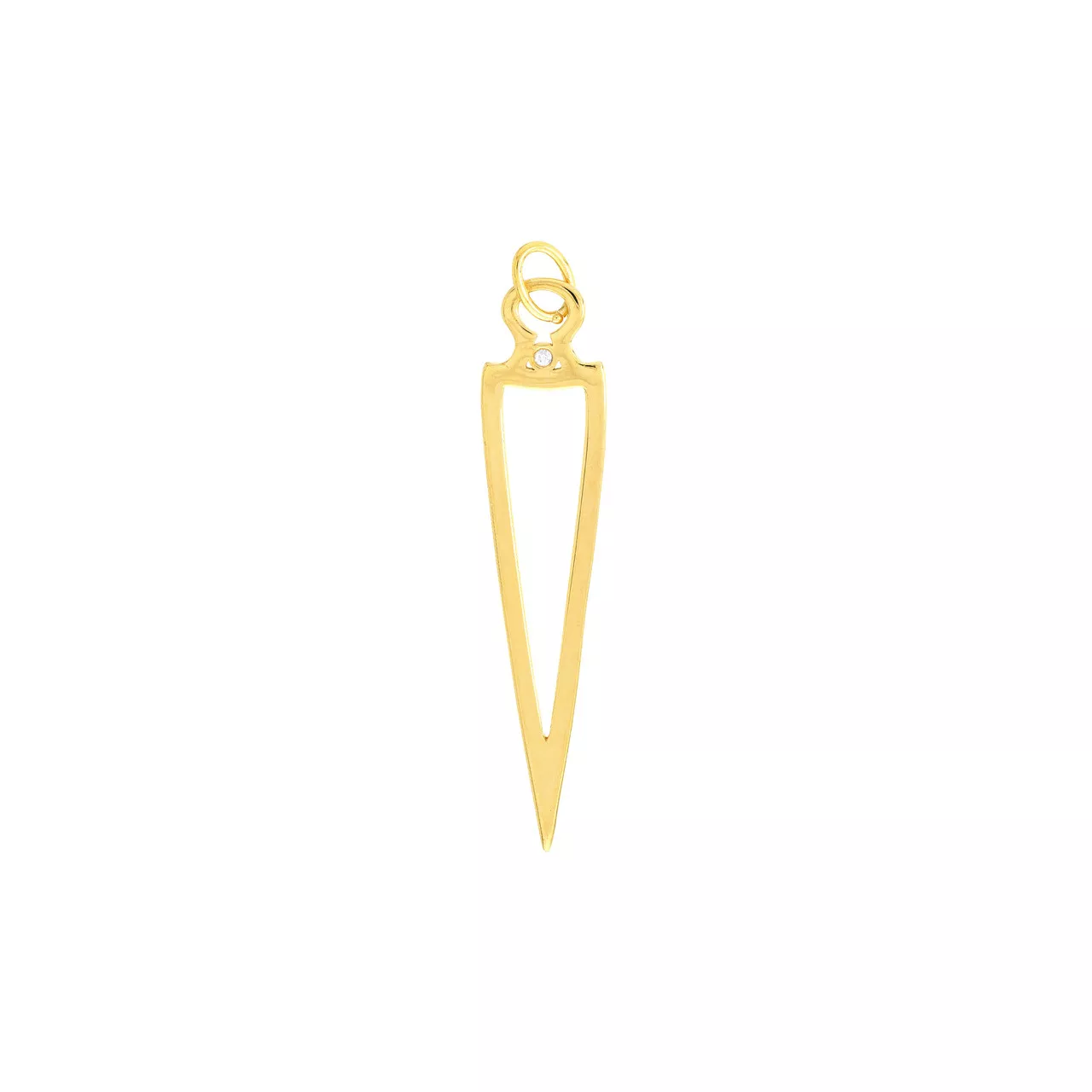 Open Spear Pendant with 1pt Diamond