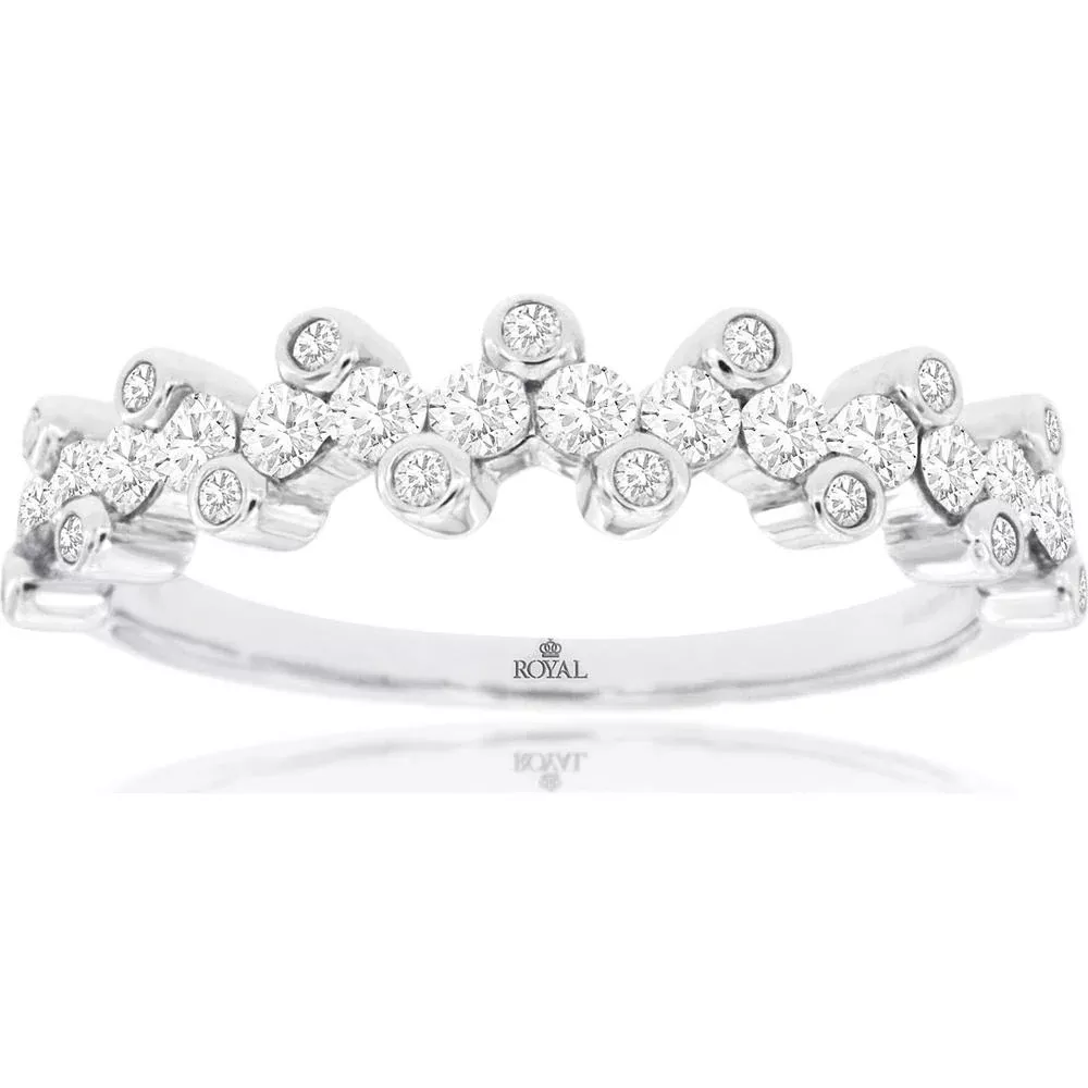 Royal 14K White Gold Diamond Eternal Love Wedding Band - 0.50 Carat Total Diamond Weight
