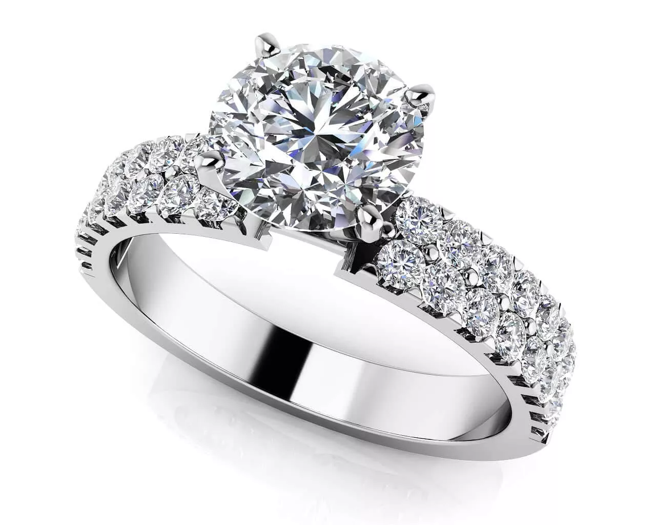 Sea of Diamonds Engagement Ring 1.25 Carat Total Weight