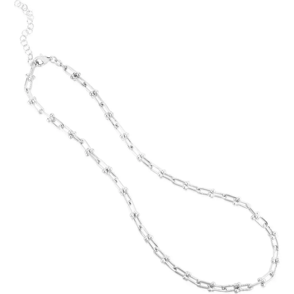 Sterling Silver 6mm Polished Jax Link Chain - 18" Necklace by Orozza Fine Jewelry