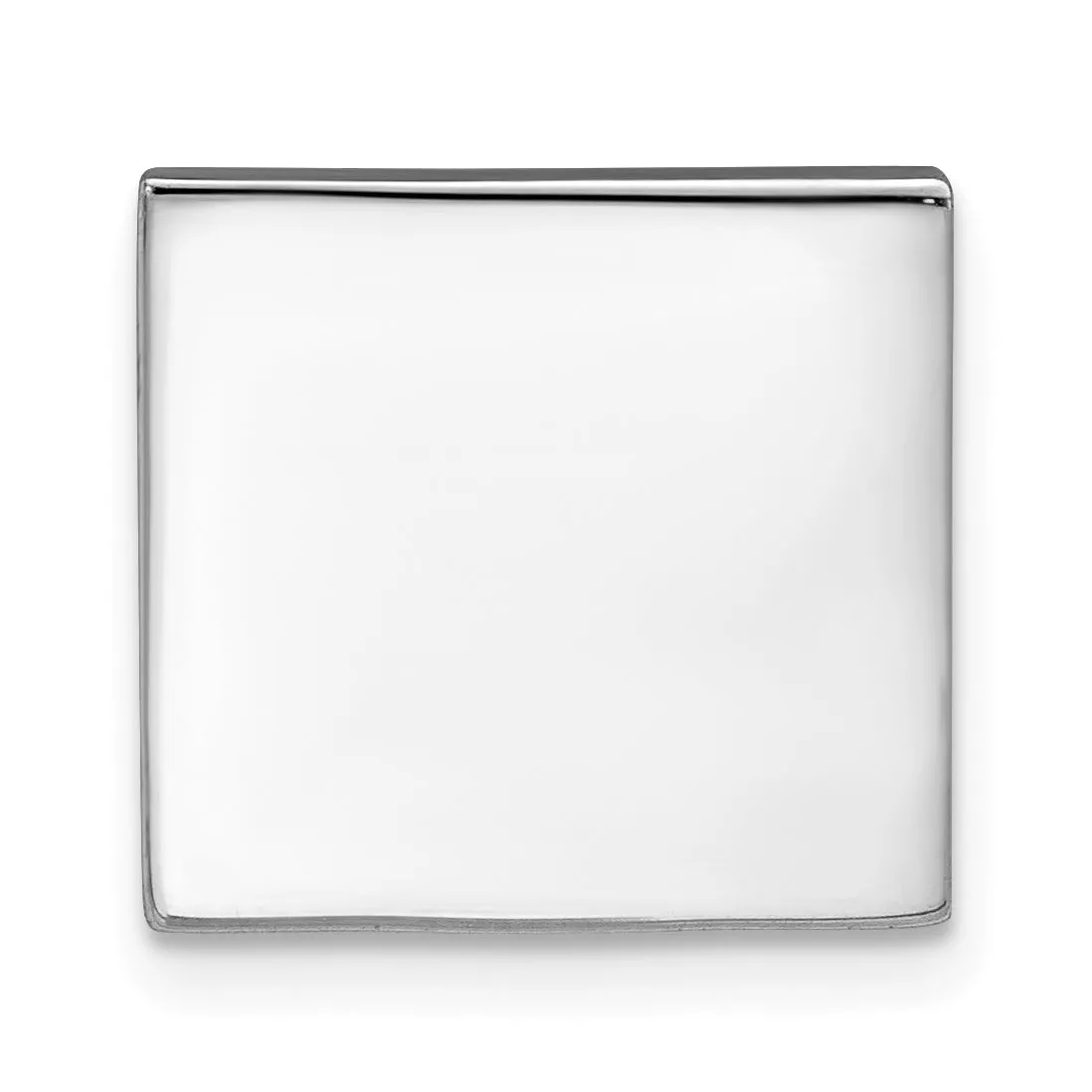 Sterling Silver 925 Men's Polished Tie Tac with Engravable Rhodium Finish