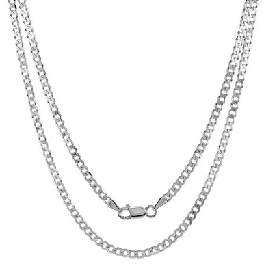 Sterling Silver (Nickle Free) 6.5 Mm Curb Bracelet 8 Inches