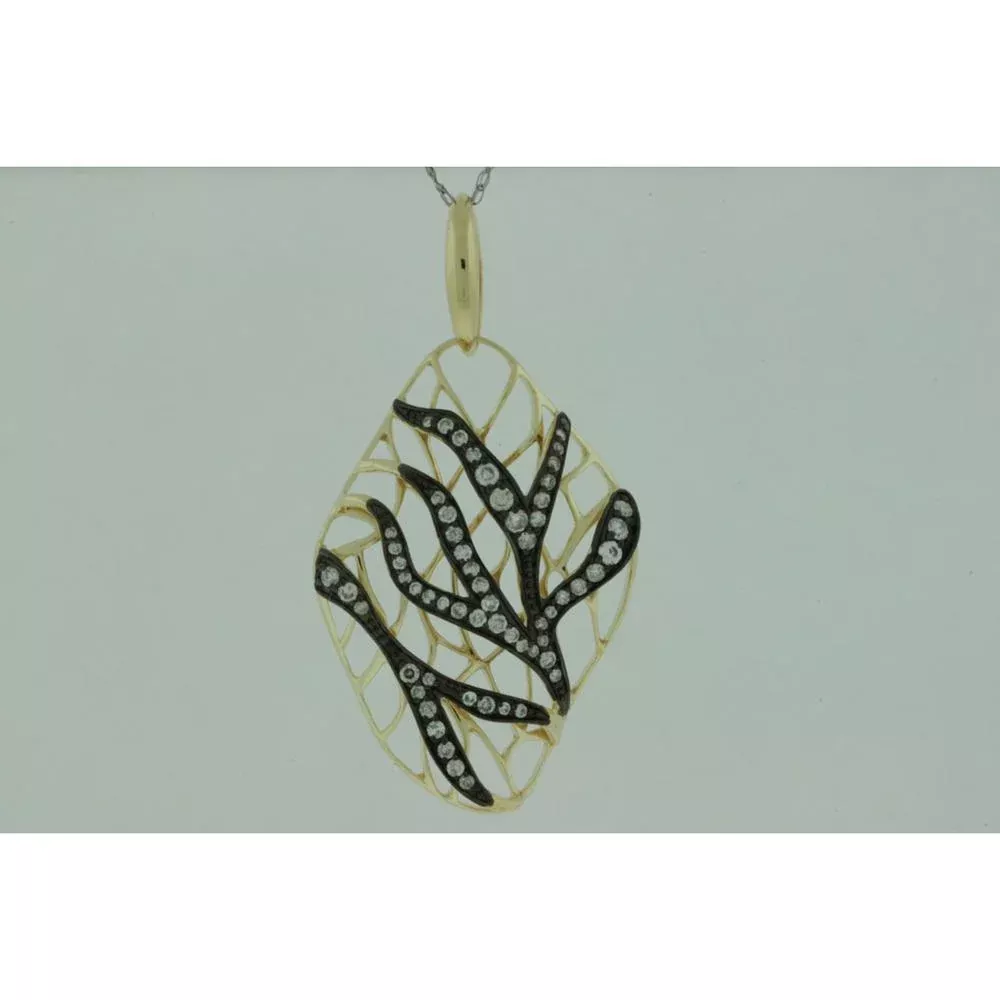 Stunning 14K Yellow Gold 0.45 Carat Diamond Pendant