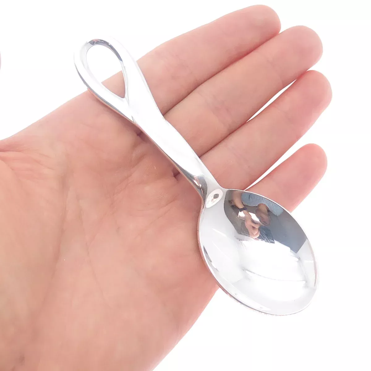 TIFFANY & CO Elsa Peretti 925 Sterling Silver Vintage Padova Baby Spoon w / Pouch