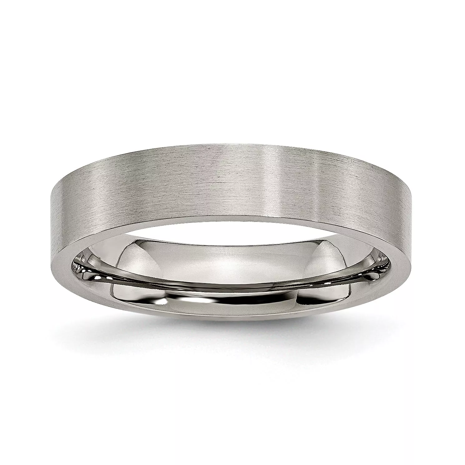 Titanium Flat 5mm Brushed Band