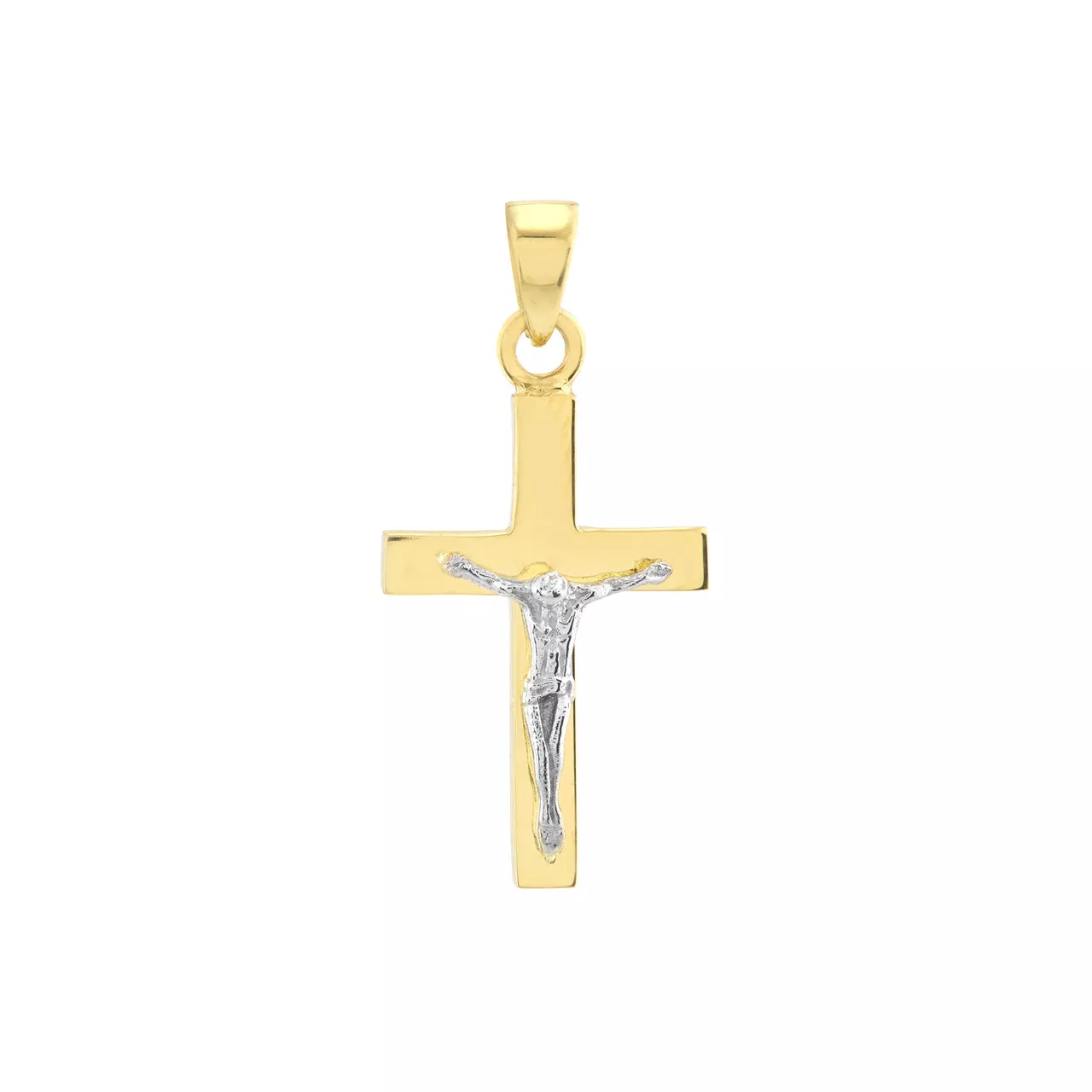 Two Tone Crusifix Pendant