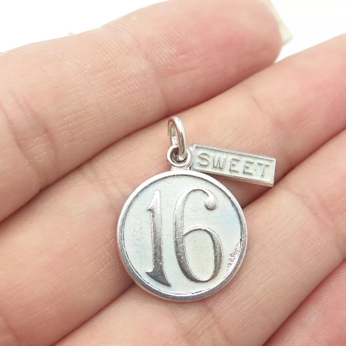 WELLS 925 Sterling Silver Vintage Enamel