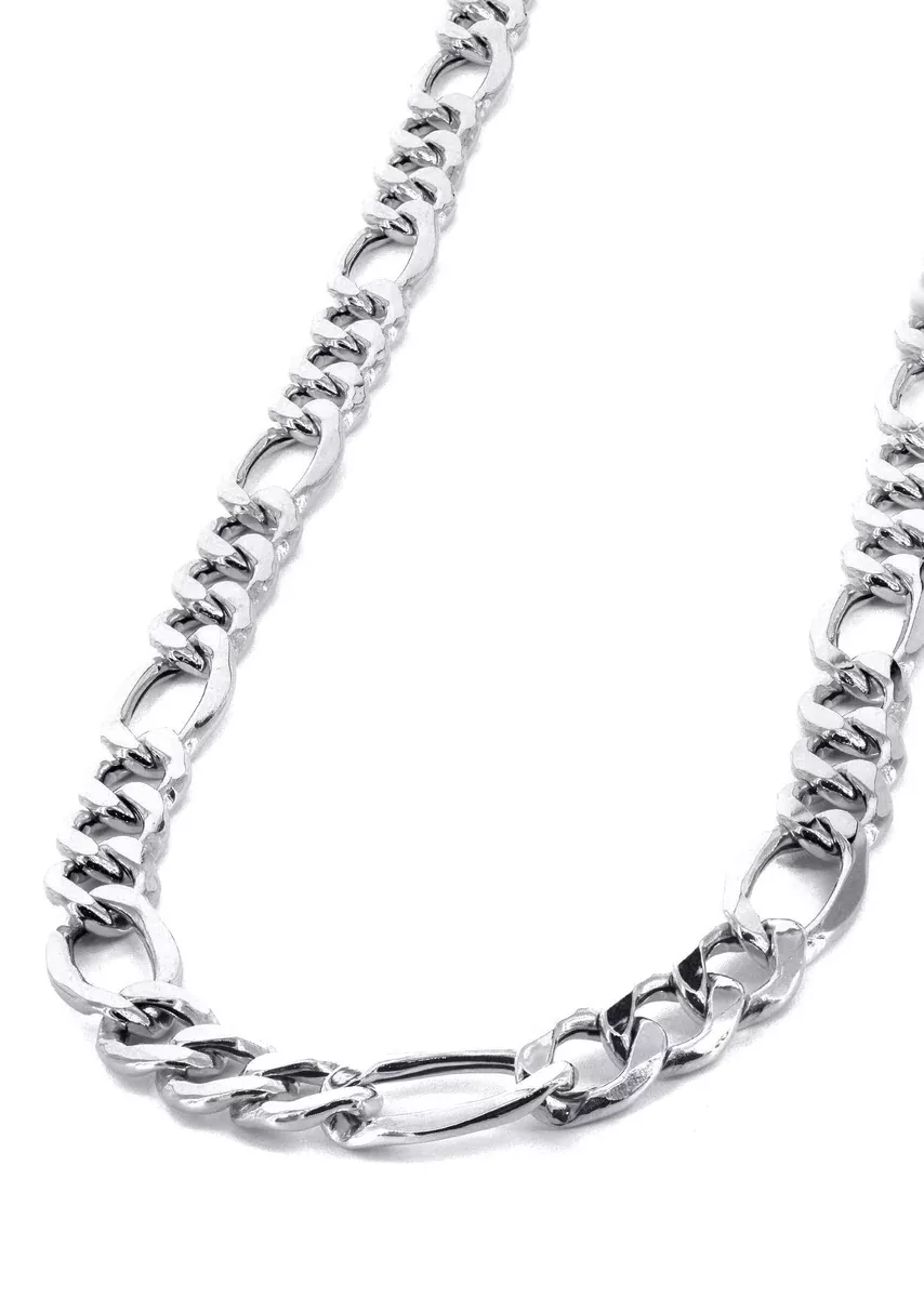 White Gold Chain - Womens Semi SolidFigaro Chain 10K Gold