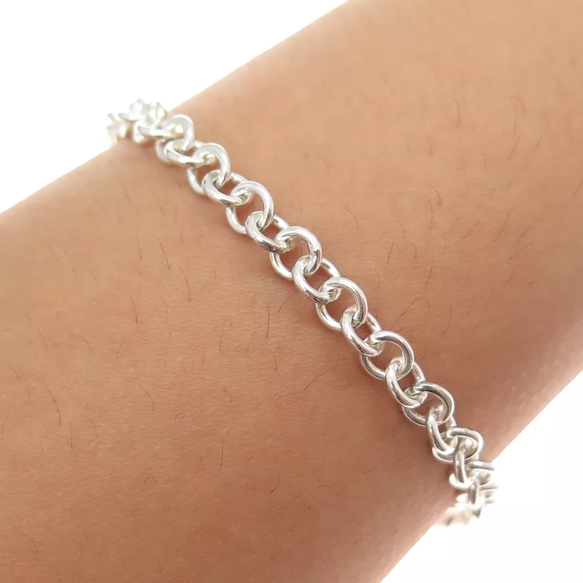 WHITNEY KELLY 925 Sterling Silver Vintage Rolo Link Bracelet 7