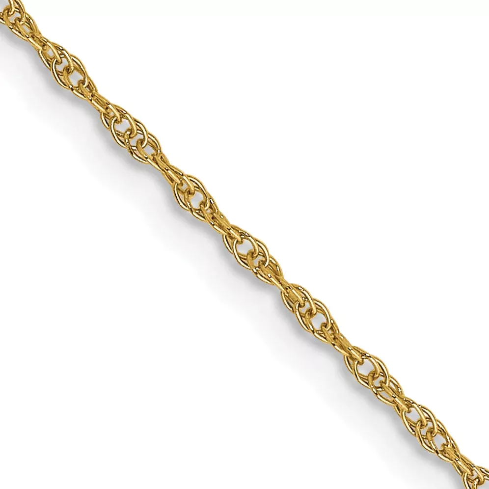 Women's 14K Yellow Gold Solid Carded Chain Necklace 0.95mm
