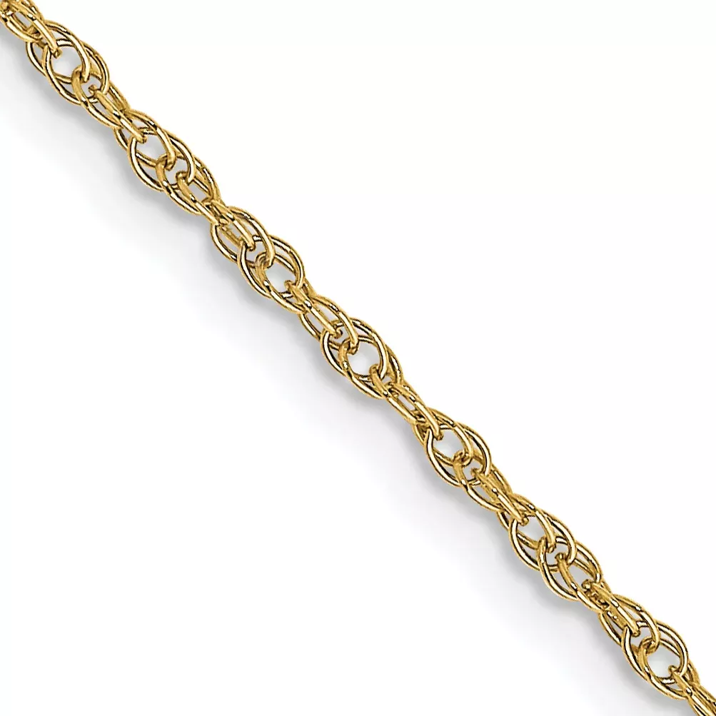 Women's 14K Yellow Gold Solid Carded Chain Necklace 1.15mm